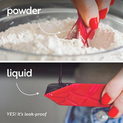 3-in-1 Measuring Spoon Polygons Flat 6 Different Sizes Multifunctional Folding Flat Kitchen Accessories Small Tool Cutlery Spoon