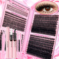 Show-Stopping Top & Bottom Lash Kit – 250/740 Cluster Bombshell Fluffy Volume, Mix-&-Match Lengths & Styles! Killer for Any Look