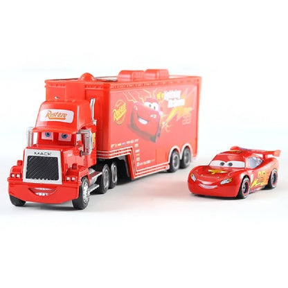 Disney Pixar Cars And Trucks Toy Set The King Cruz Lightning Mcqueen Mike Uncle 1/43 Diecast Model Trucks Toys Gift For Kids
