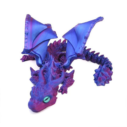 3D Printed Magic Dragon Movable Joint Fidget Toy Rotatable Articulated Office Desktop Ornament Adults Kid Toy Crafts Gift
