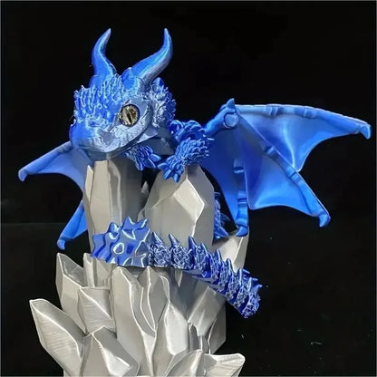 3D Printed Magic Dragon Movable Joint Fidget Toy Rotatable Articulated Office Desktop Ornament Adults Kid Toy Crafts Gift