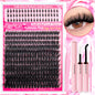 Show-Stopping Top & Bottom Lash Kit – 250/740 Cluster Bombshell Fluffy Volume, Mix-&-Match Lengths & Styles! Killer for Any Look